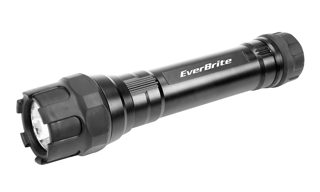 ALUMINUM FLASHLIGHT WITH RUBBER COATING-3AAA-EverBrite