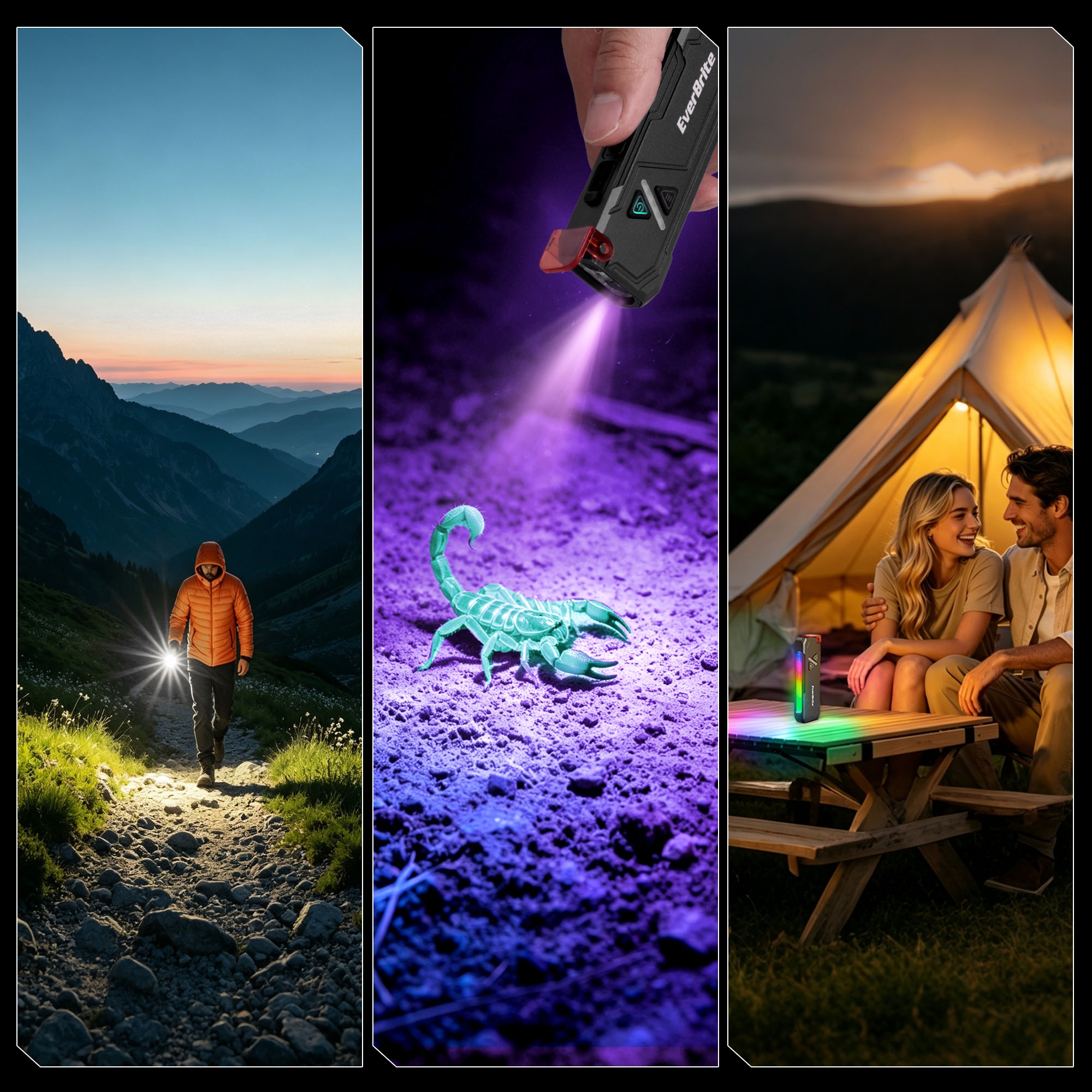 Rechargeable Multi-Function Flat Flashlight