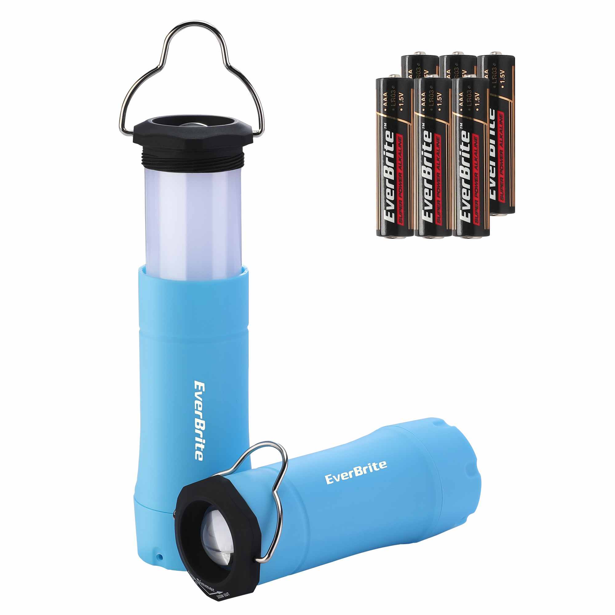 EVERBRITE 2 IN 1 CAMPING LANTERN AND FLASHLIGHT-BLUE